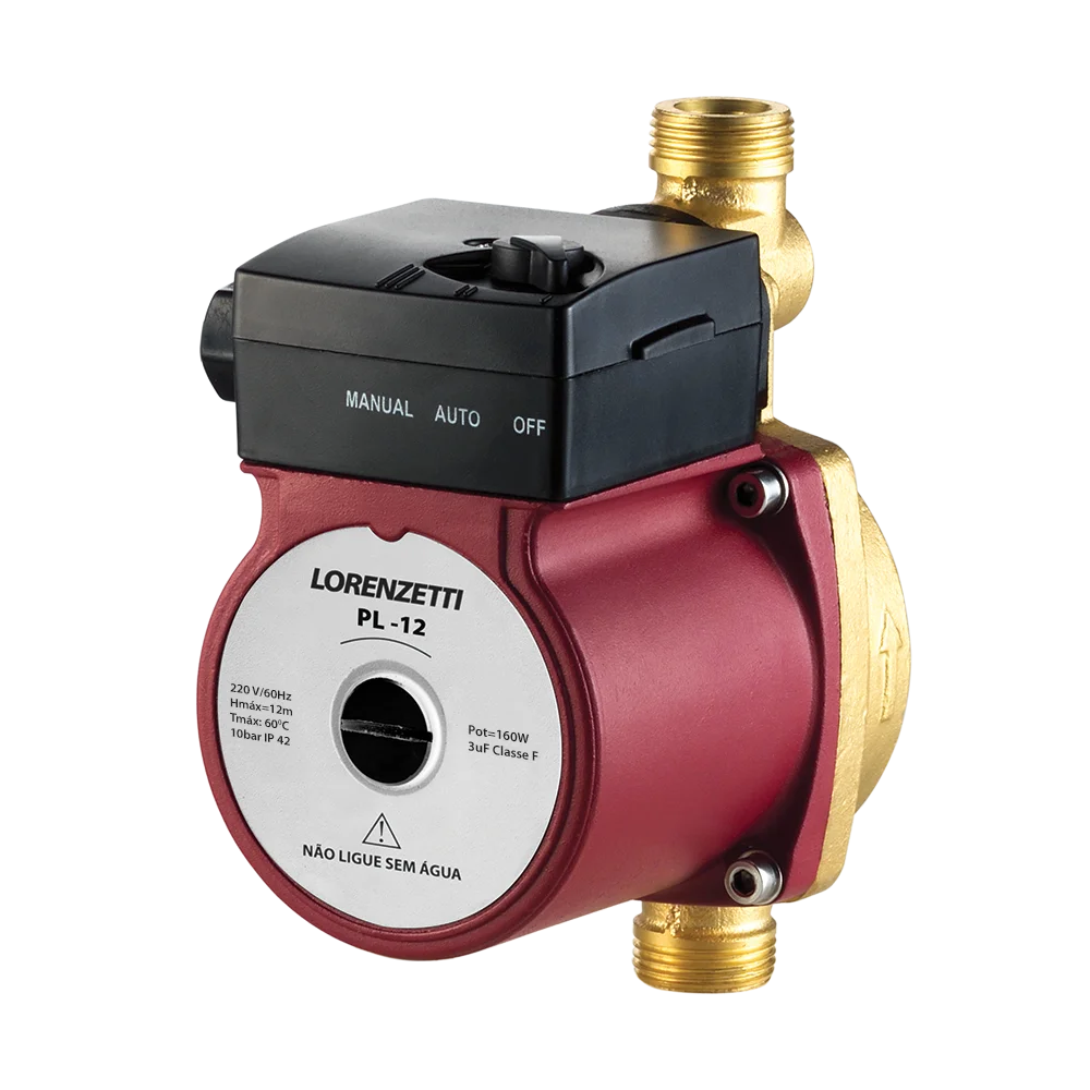 Pressurizador de água PL-12 para aumento de pressão residencial